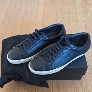Saint Laurent Black Leather Sneakers
